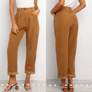 NWT Petal & Pup Talaren Pant in Tan Corduroy Size 10